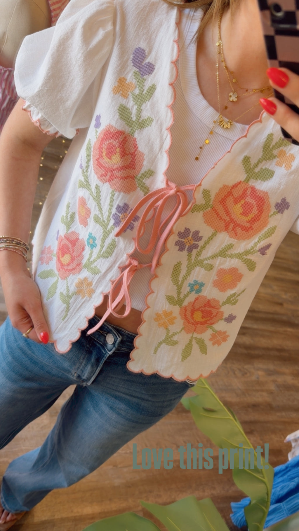Floral Tie Top