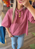 Stripe Tie Blouse