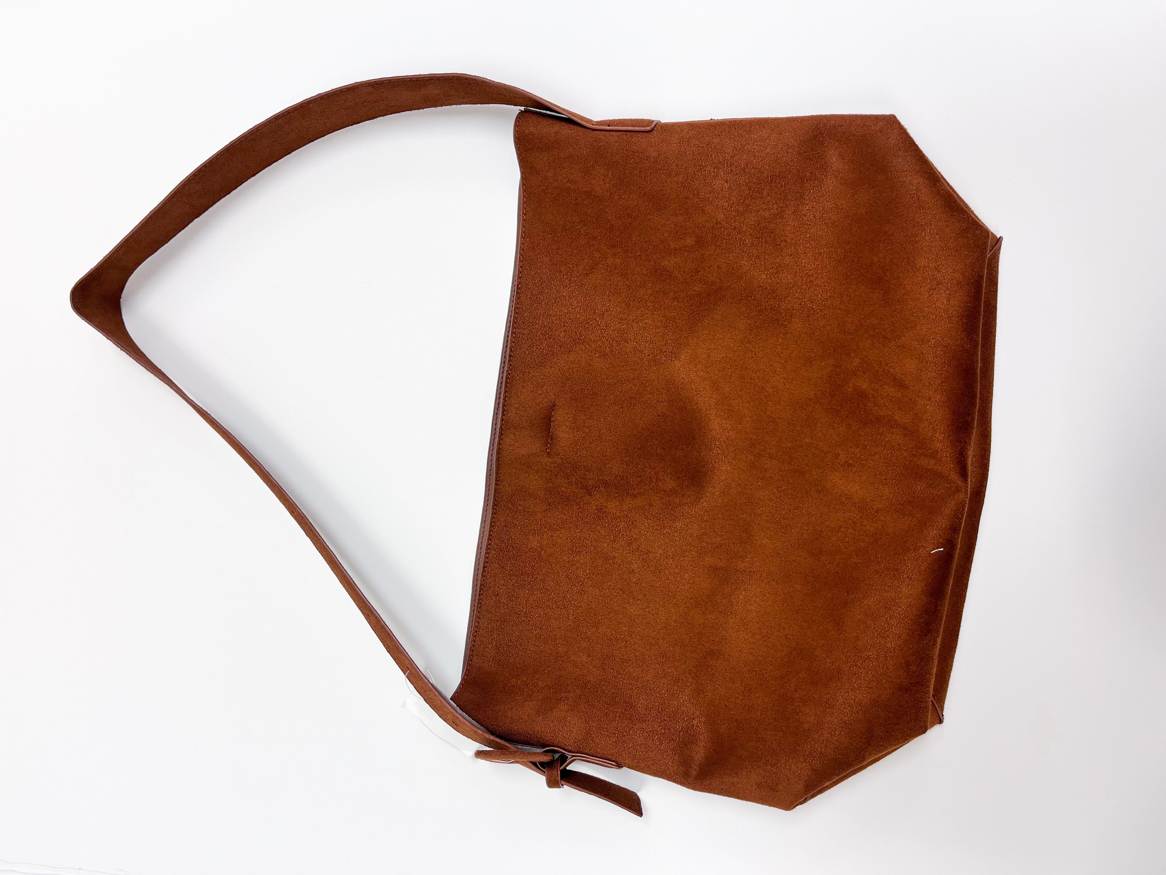 Brown Suade Round Purse