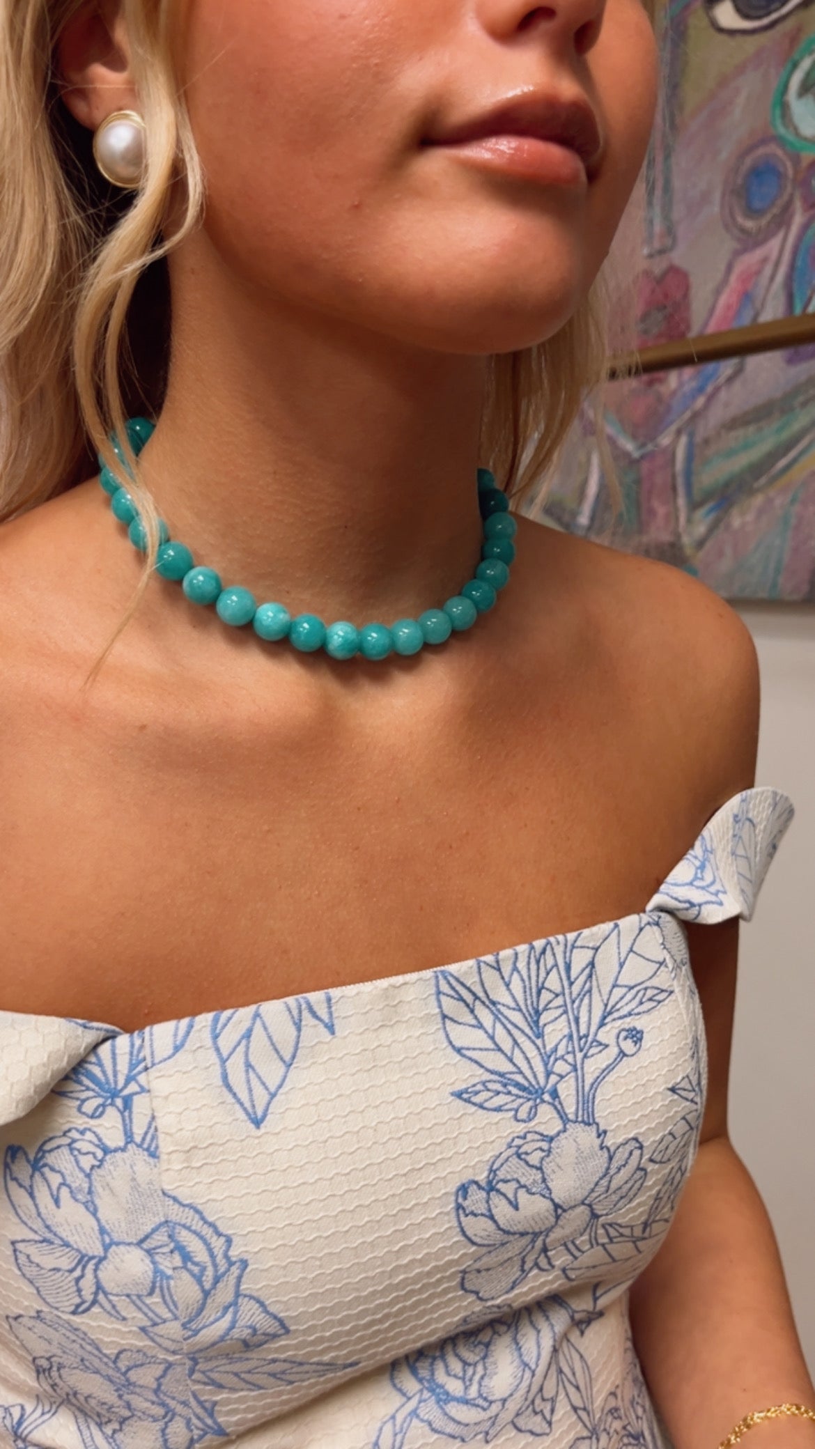 Blue Bead Necklace