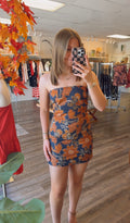 Burnt Navy Mini Dress