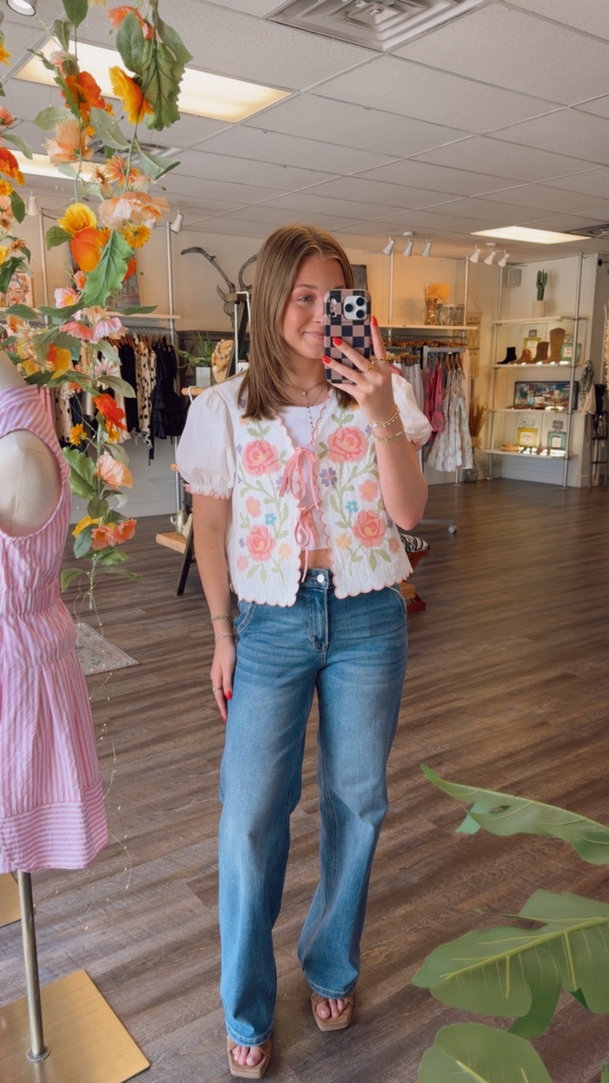 Floral Tie Top
