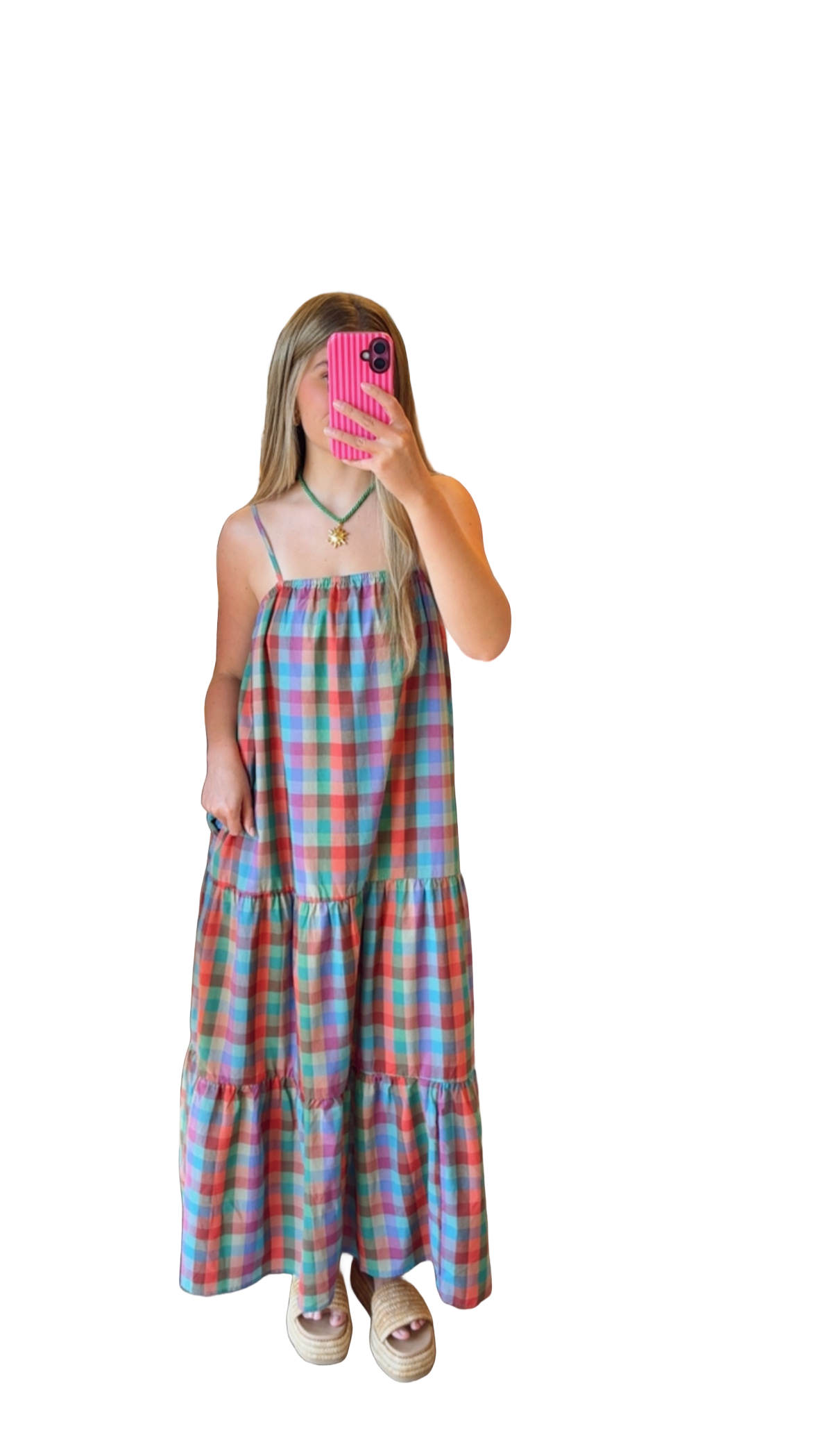 Maxi Plaid Dress